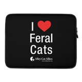 I Heart Feral Cats Laptop Sleeve - 2