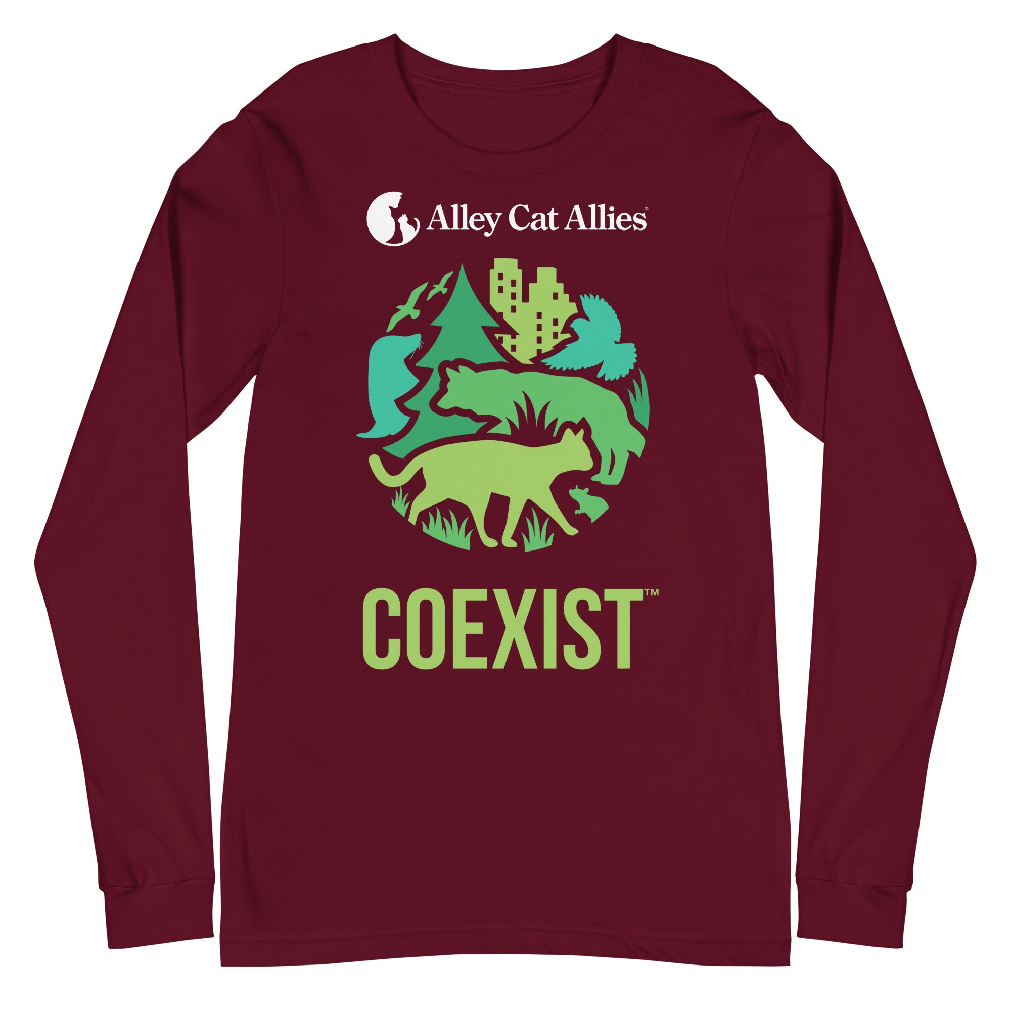 NEW: Coexist Long Sleeve T-Shirt – Alley Cat Allies