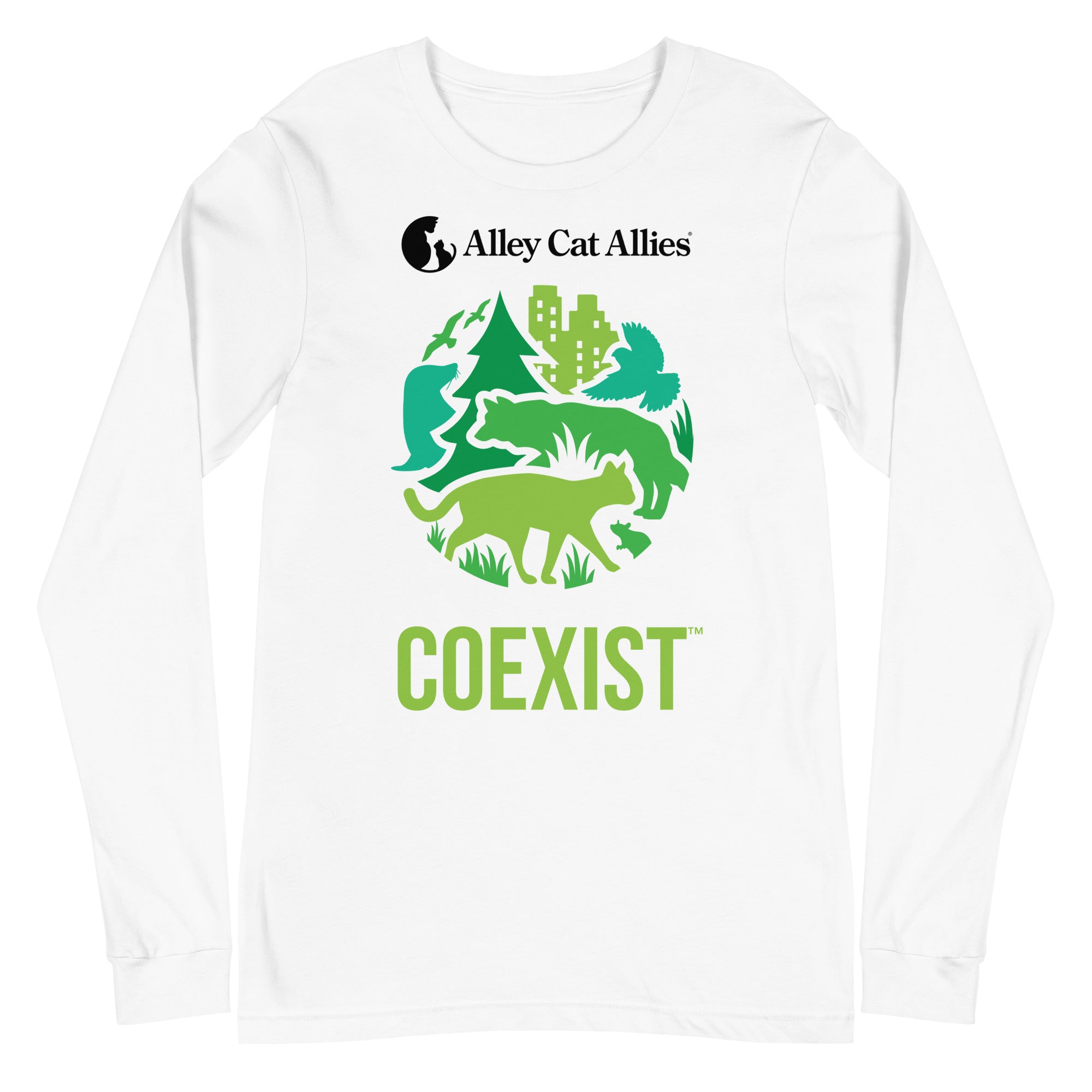 NEW: Coexist Long Sleeve T-Shirt – Alley Cat Allies