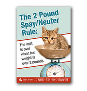 2 Pound Spay Neuter Postcard (5 pack)